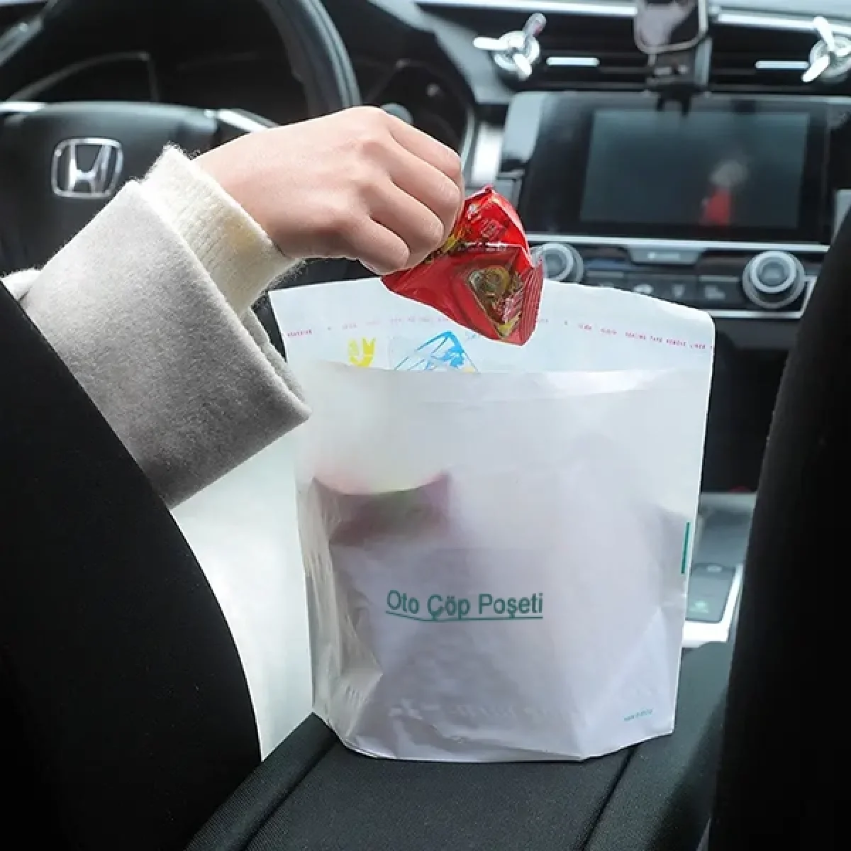20 Adet Pratik Su Geçirmez Yapışkanlı Oto Araba Çöp Poşeti