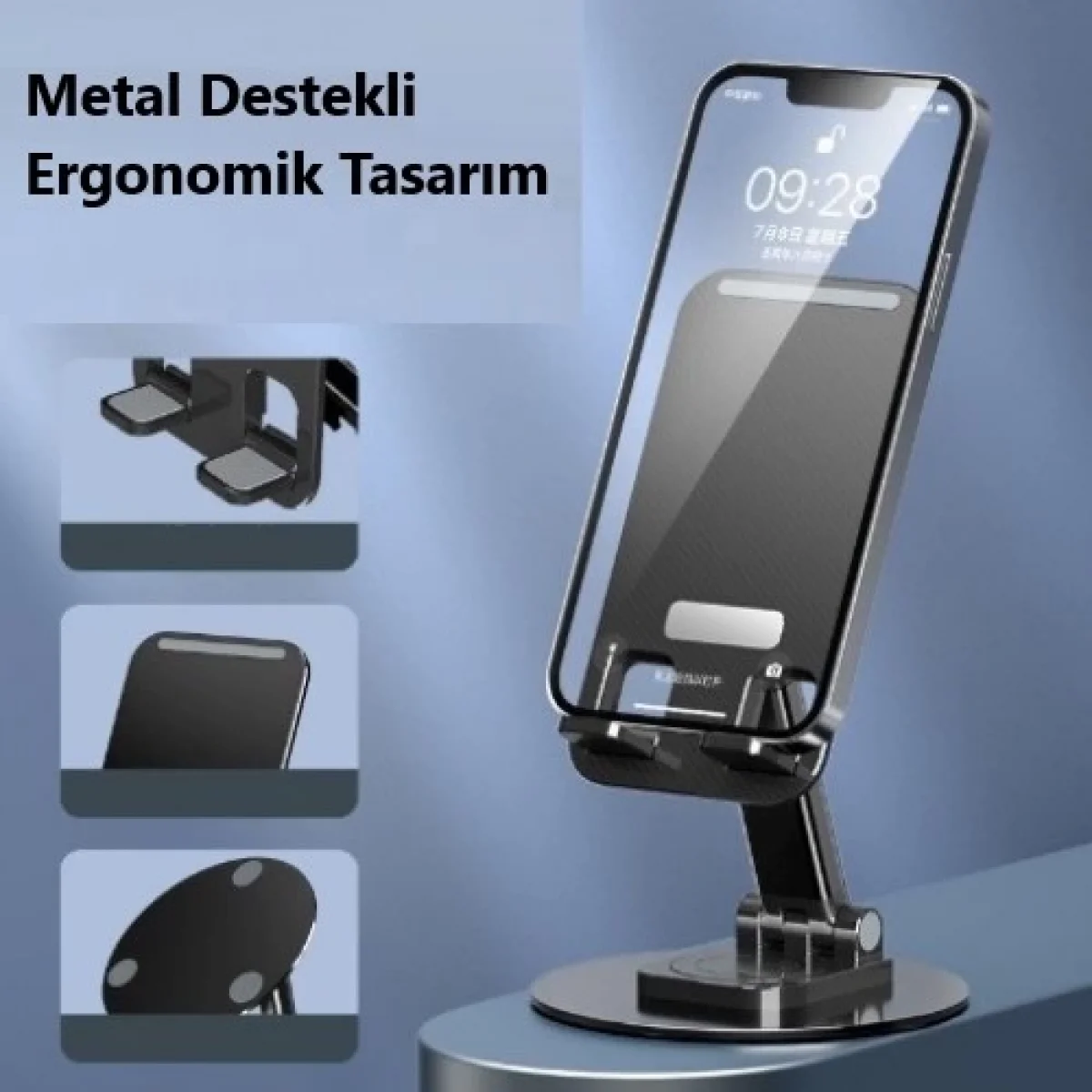 360 Derece Dönebilen Masaüstü Telefon Tutucu