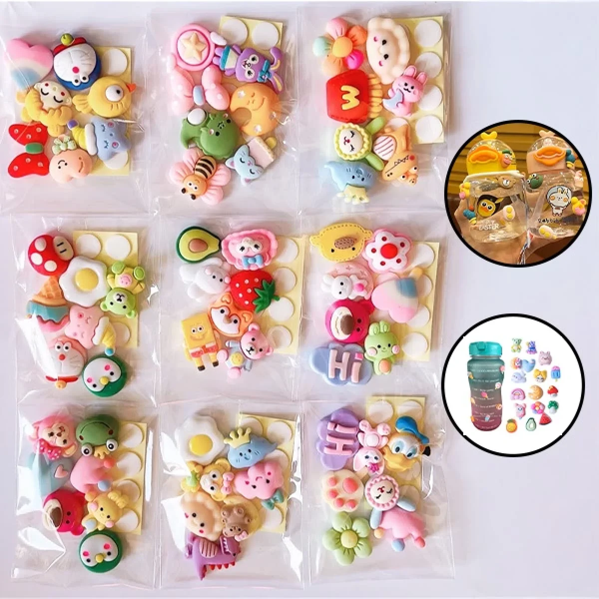 4 Adet 3D Matara Sticker Karışık Model