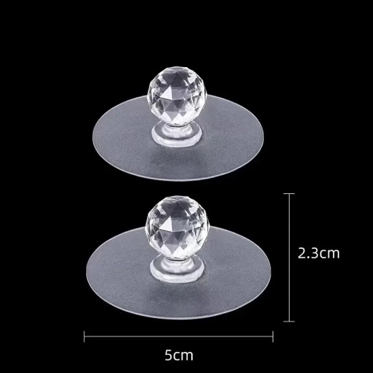 4 Adet Çok Amaçlı Yapışkan Kristal Tutacak Kulp