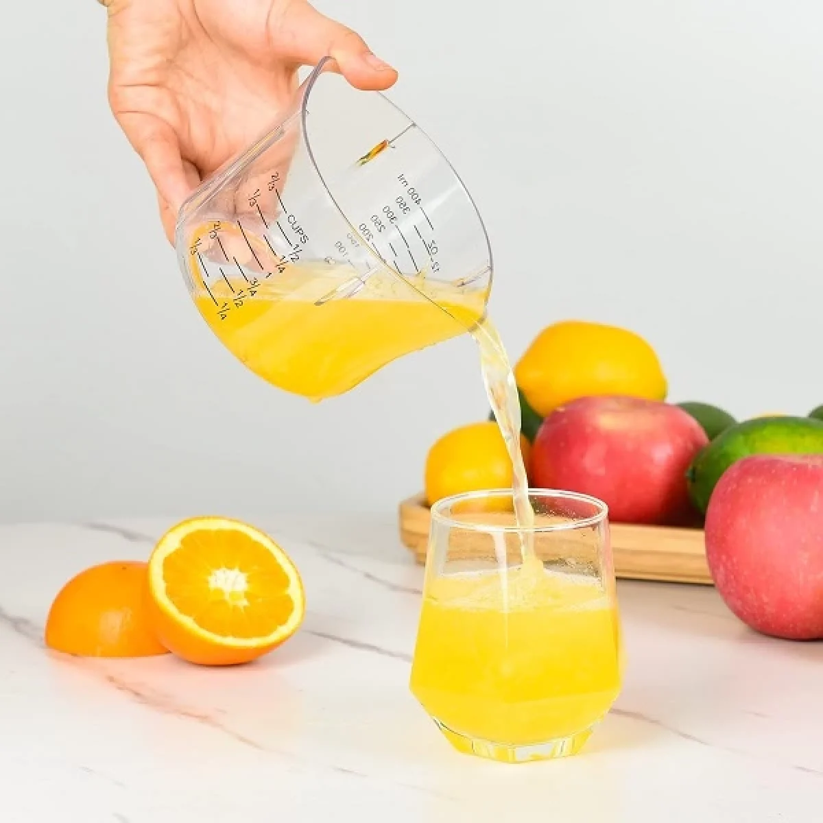 4 In 1 Rendeli Ölçü Hazneli Limon Portakal Sıkacağı