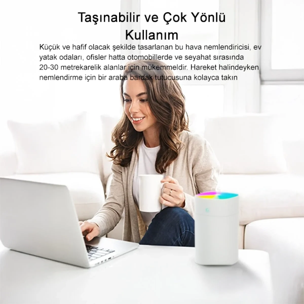 400 Ml Super Silent Ultrasonik Hava Nemlendirici Buhar Aroma Makinesi