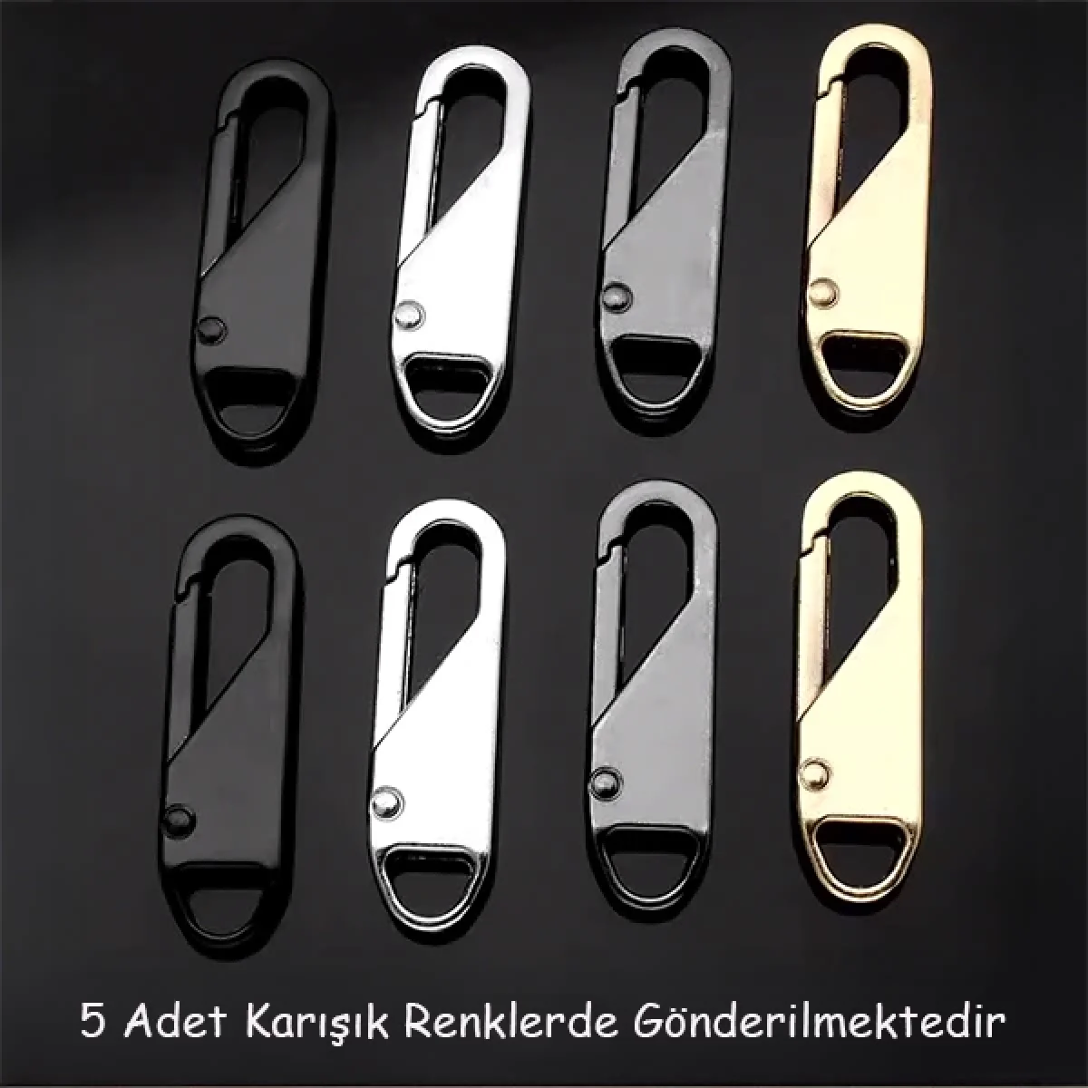 5 Adet Kolay Takılan Fermuar Sürgüsü Başlığı Yedeği Valiz Çanta Kıyafet