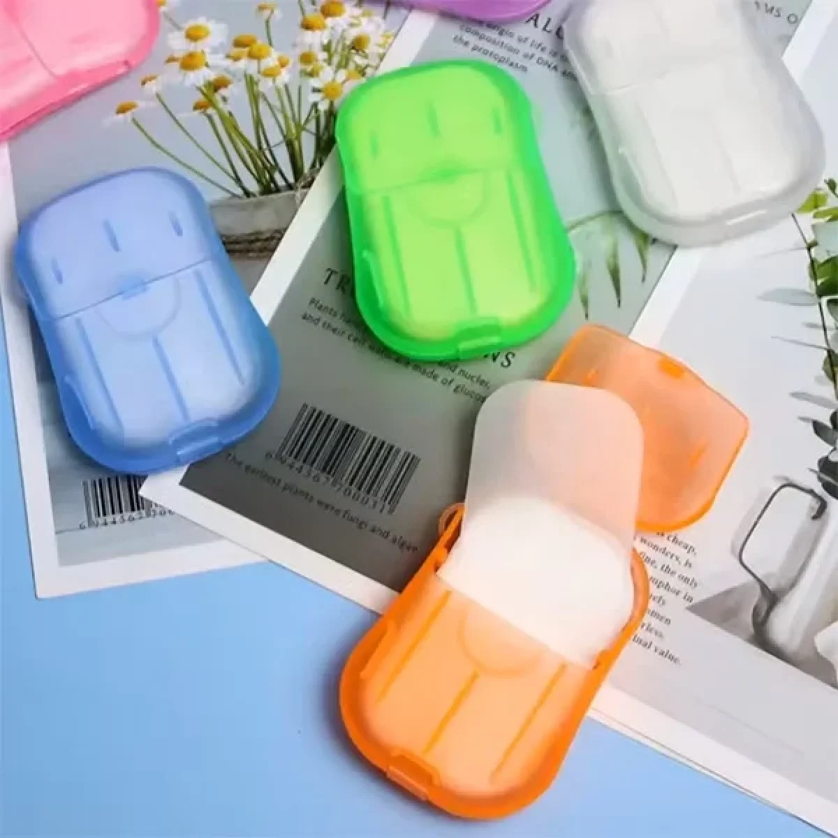 5 Paket Renkli 100 Yaprak Yıkama Kağıt Sabun Elde Eriyen Parfümlü