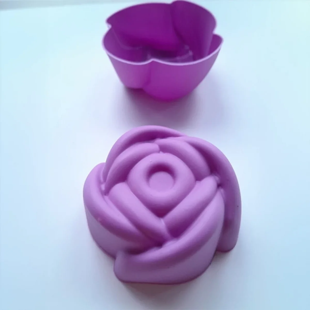 6 Lı Mini Silikon Gül Muffin Kek Kalıbı