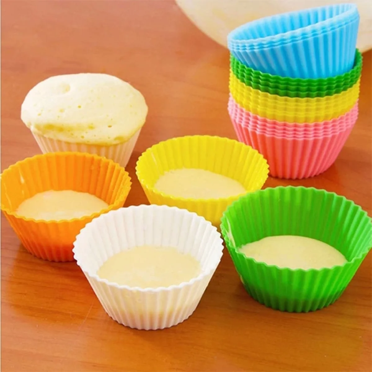 6 Lı Mini Silikon Muffin Kek Kalıbı
