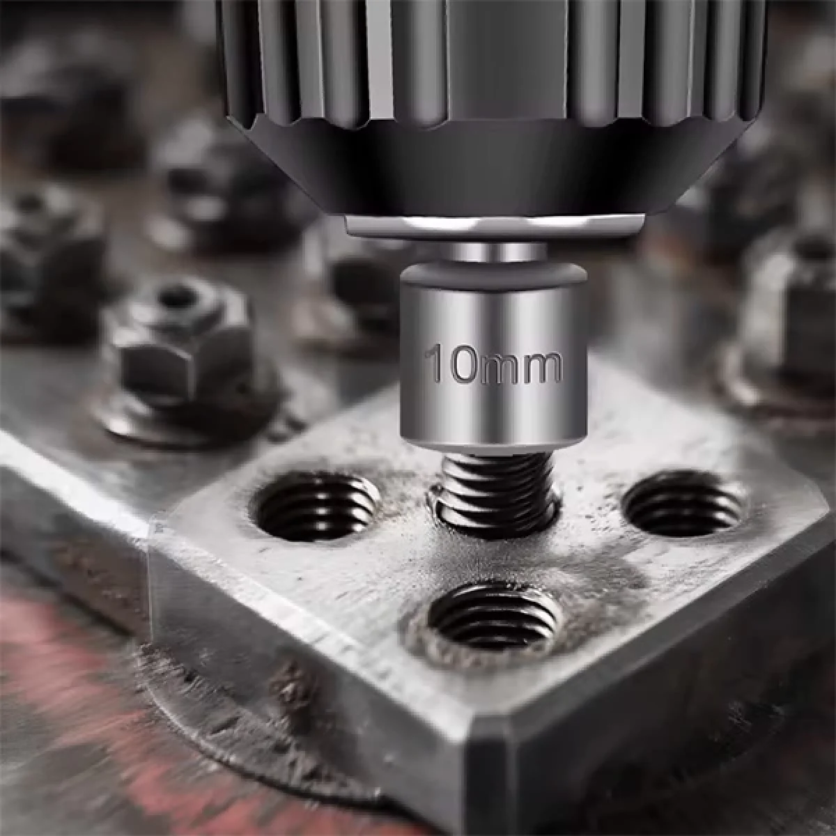 9 Parça Manyetik Civata Somun Tutucu Bits Adaptörü Lokma