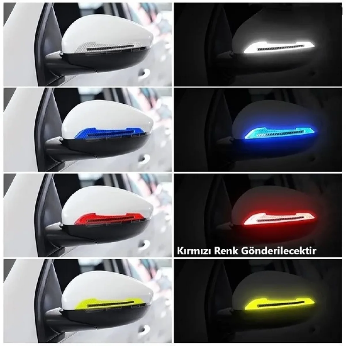 Araba Ayna Çarpma Koruyucu Reflektif Şerit Kırmızı