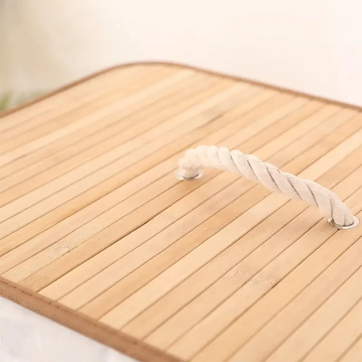 Bambu Natürel Çift Hazneli Çamaşır Sepeti 2 Li Kirli Sepeti