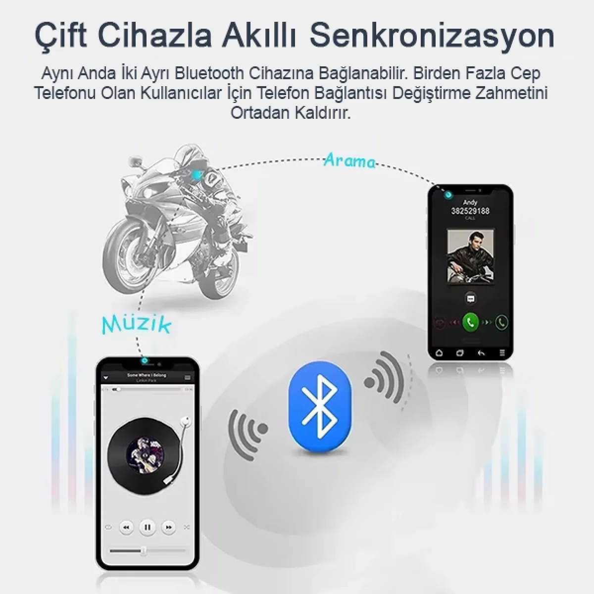 BT22 Motosiklet Kask Kulaklık Intercom Motorsiklet Kulaklığı 5.0 Bluetooth
