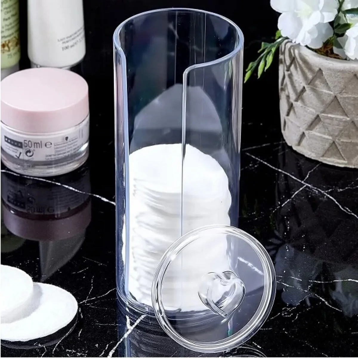 Disk Pamukluk Organizeri Makyaj Pamuk Kutusu