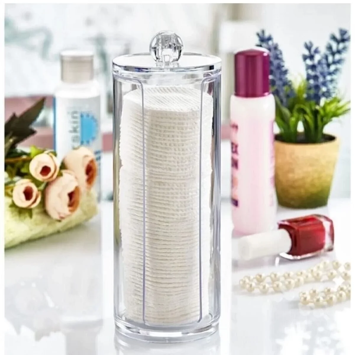 Disk Pamukluk Organizeri Makyaj Pamuk Kutusu