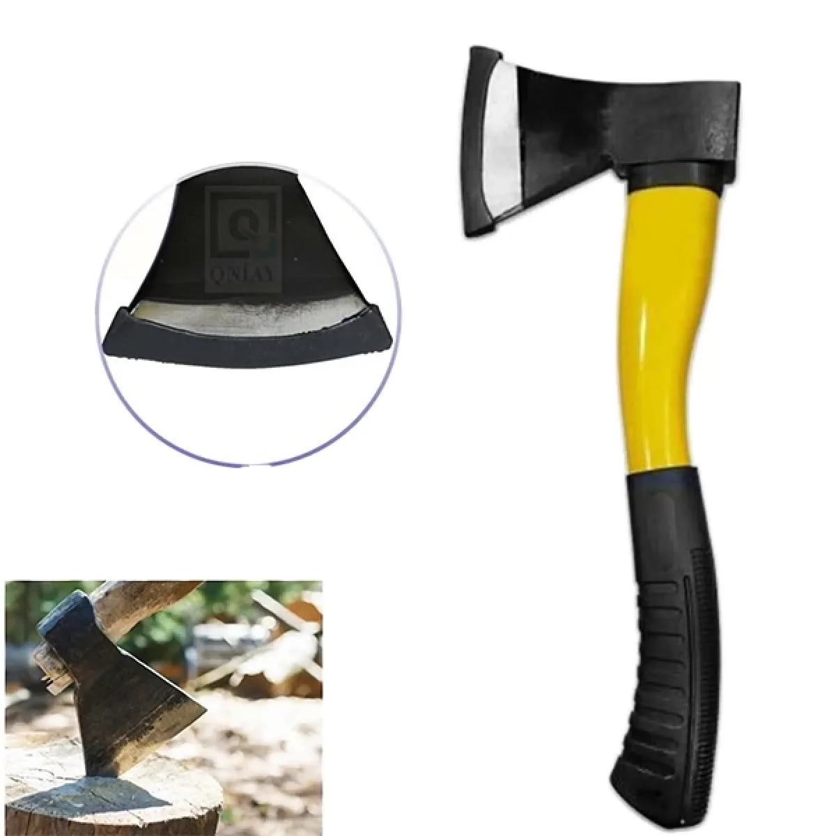 Fiber Saplı Nacak Kamp Baltası Odun Kesme Kırma Budama