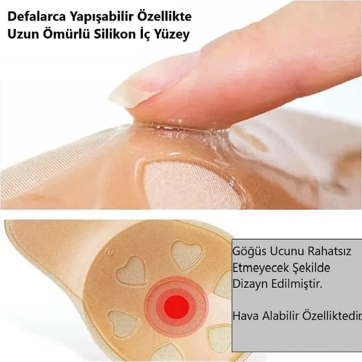 Görünmez Göğüs Dikleştirici Yapışkan Sütyen S-M