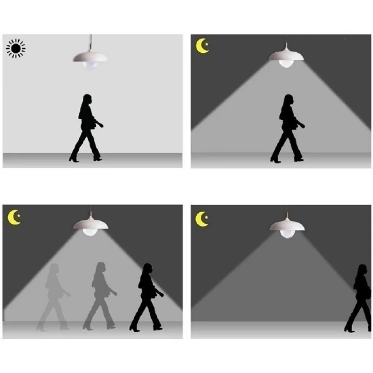 Hareket Sensörlü Led Ampul Lamba 9 W