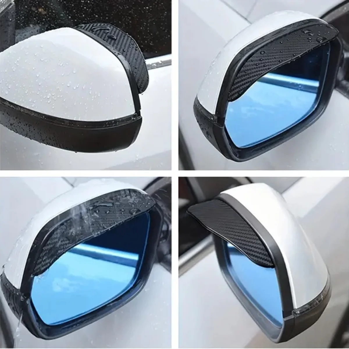 Karbon Desenli Araba Ayna Yağmur Koruyucu