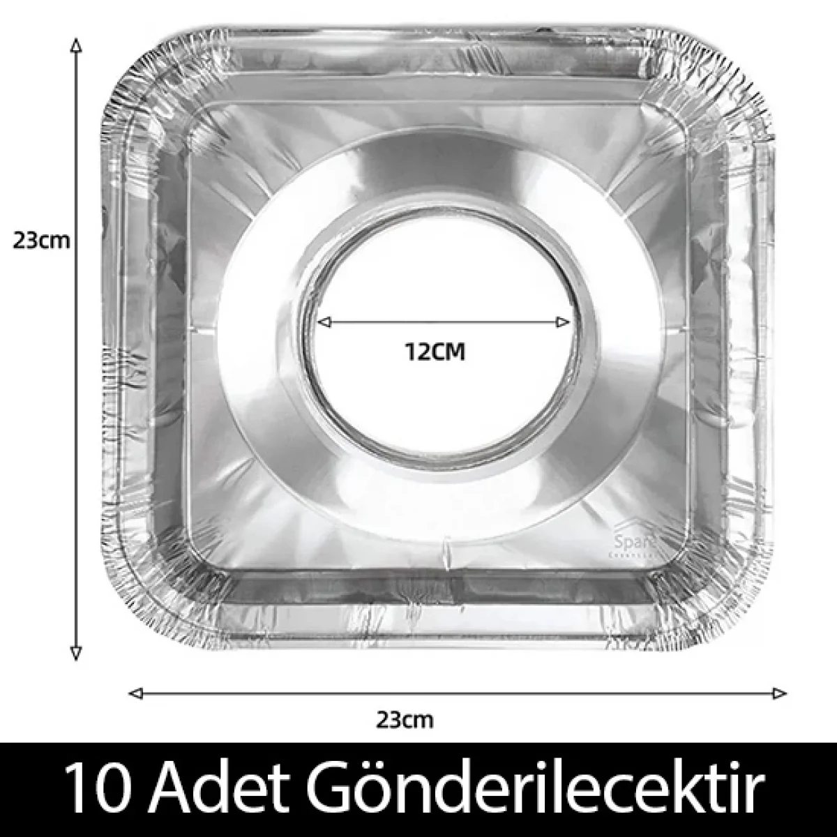 Kare Ocak Üstü Yağ Koruyucu Alüminyum Levha 10Lu