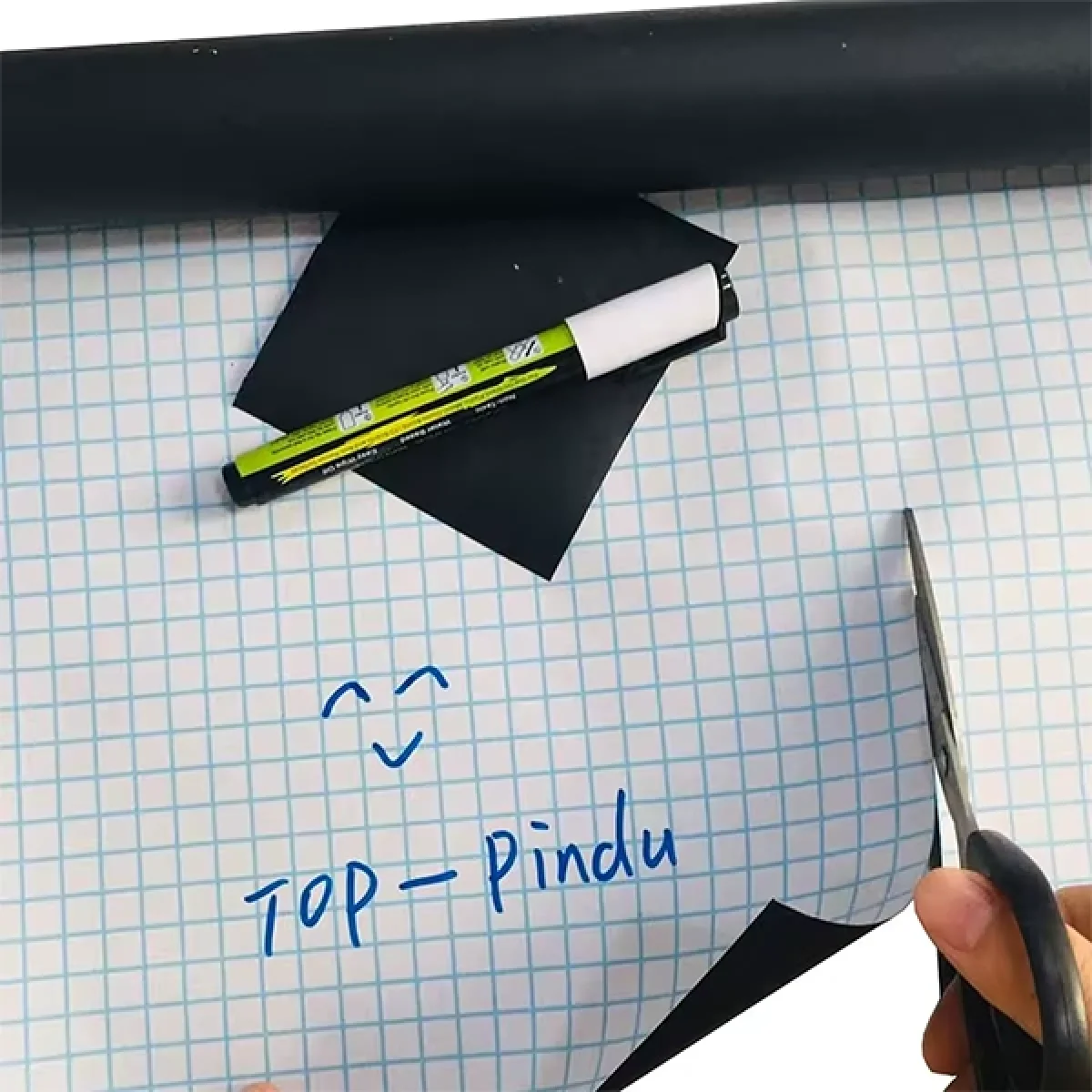 Kendinden Yapışkanlı Kara Tahta Silinebilir Yazı Tahtası