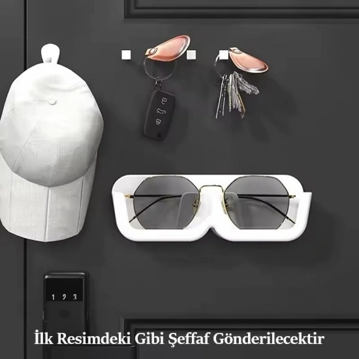 Kendinden Yapışkanlı Şeffaf Gözlük Standı