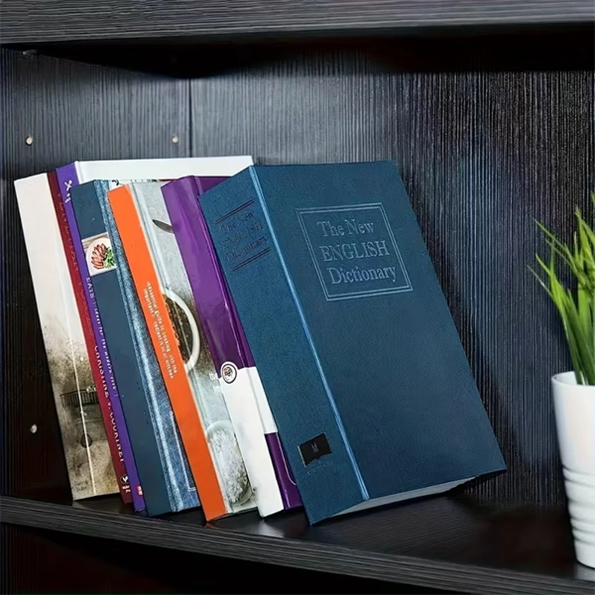 Kitap Görünümlü Gizli Kasa Metal Kilitli Güvenlik Kutusu Para Takı Saklama Kutusu