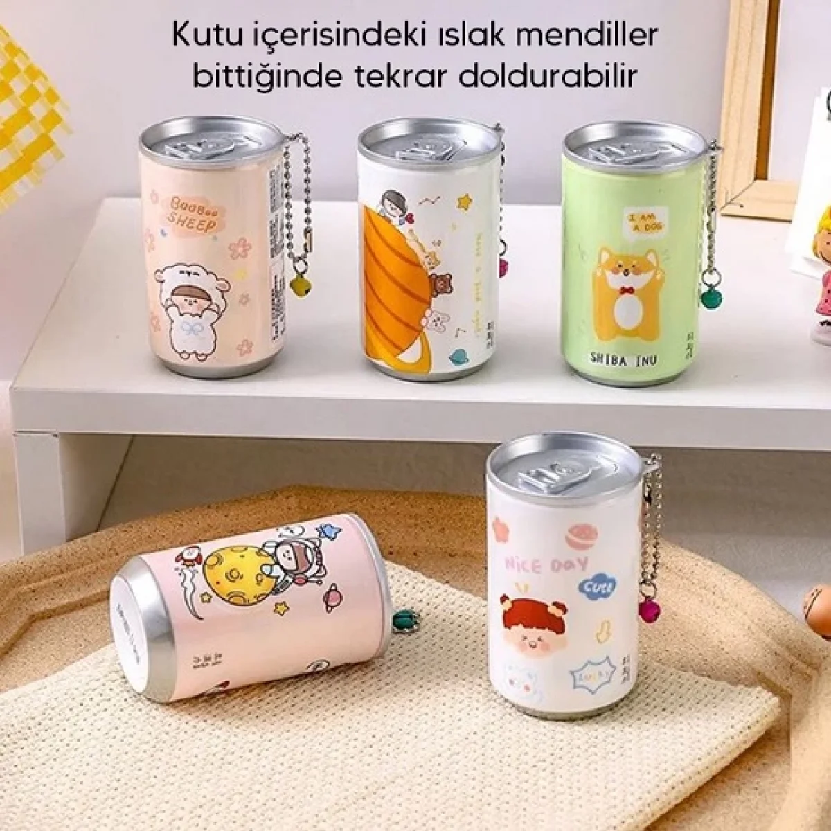 Kola Şişesi Islak Mendil Kutusu Çanta Süsü