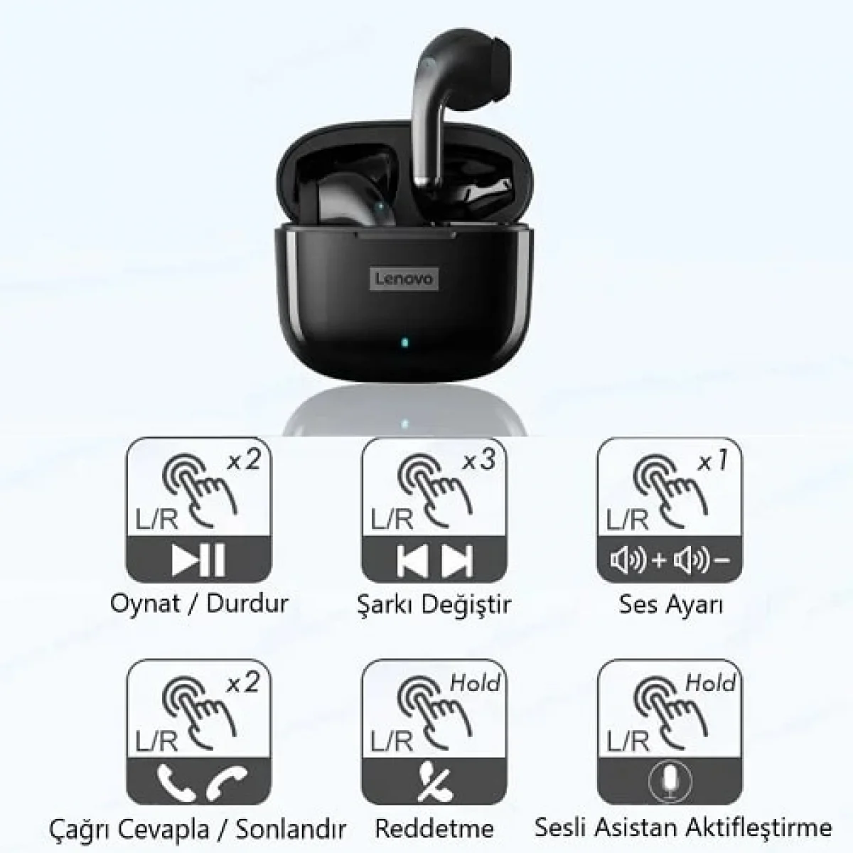 Lenovo Lp40 Livepods Bluetooth 5.0 Kulaklık Siyah