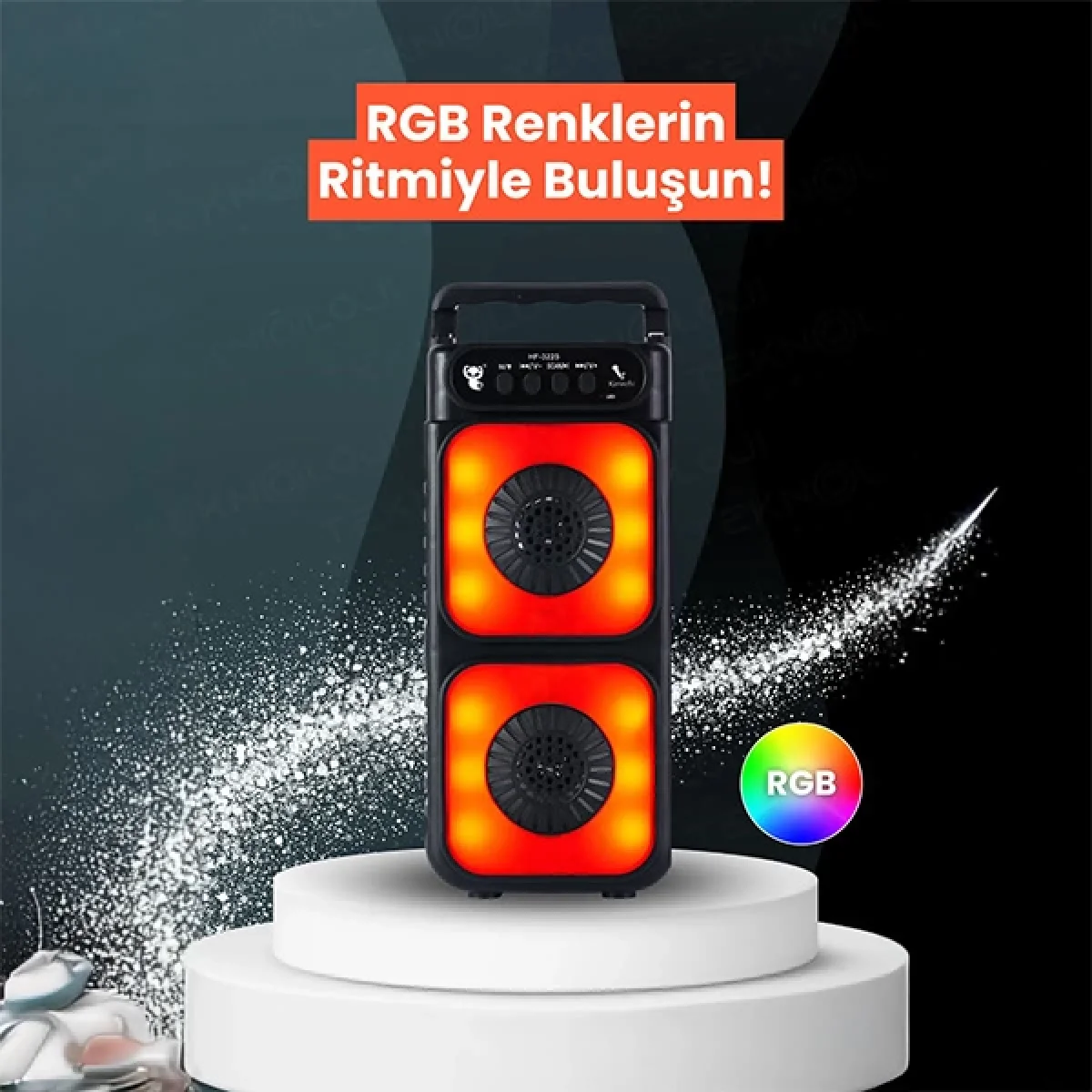Mikrofonlu Ekstra Bass Fm Sd Bluetooth Hoparlör