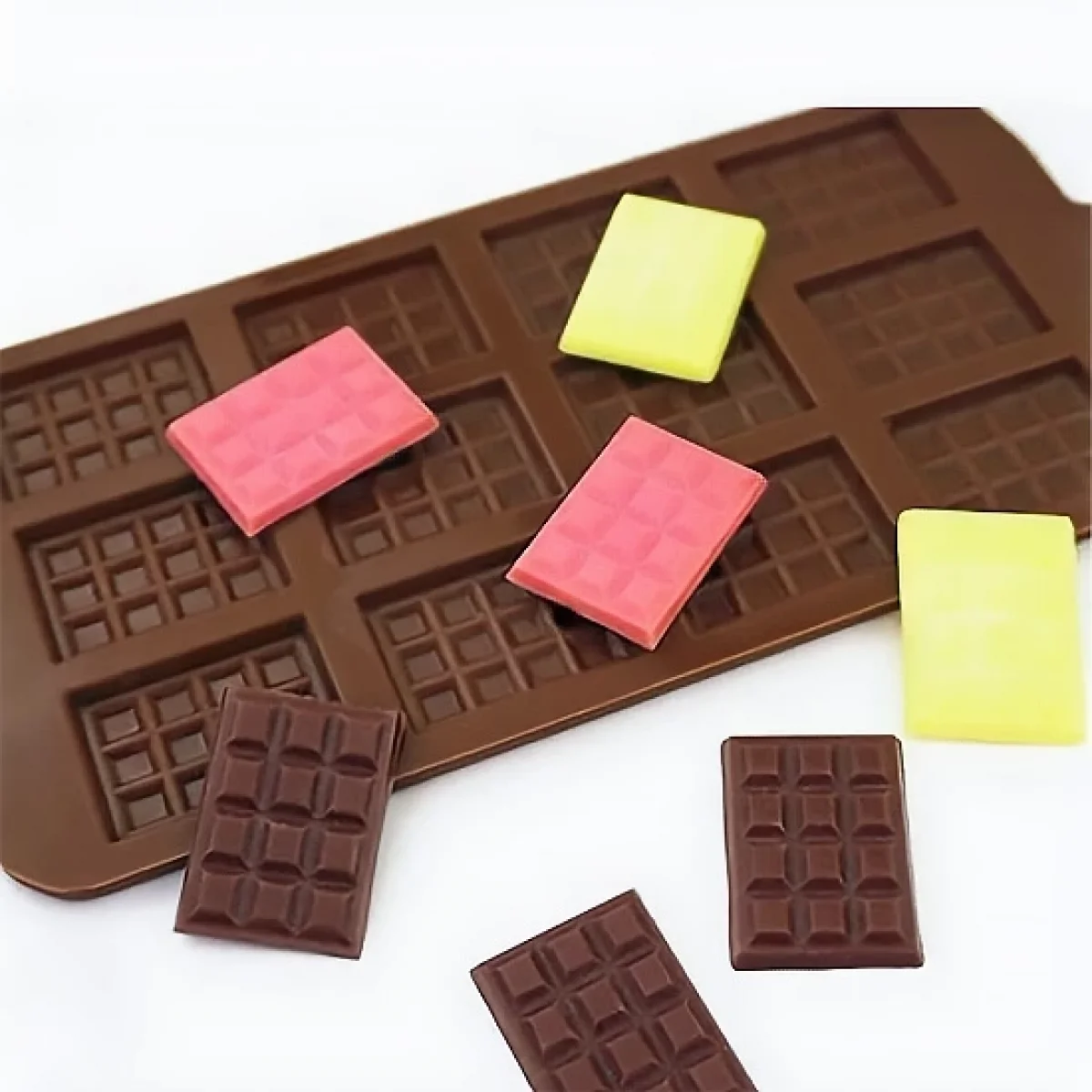 Mini Tablet Silikon Çikolata Kalıbı 12 Li