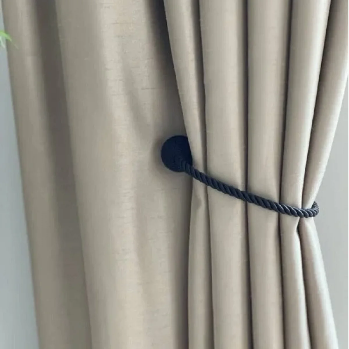 Örgülü Mıknatıslı Perde Mandalı Tokası Lacivert