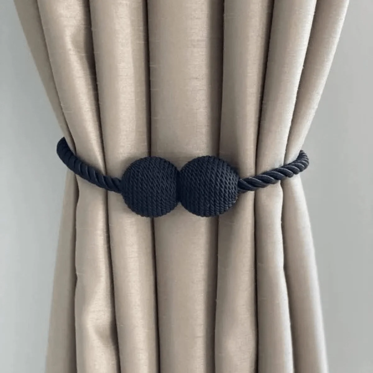 Örgülü Mıknatıslı Perde Mandalı Tokası Lacivert