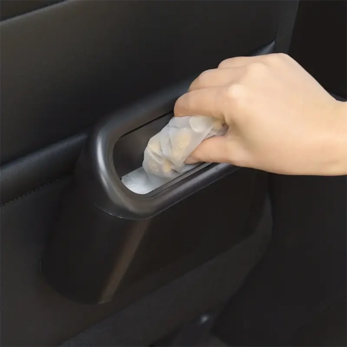 Oto Araba Çöp Kutusu Kapaklı Organizer Çöp Kovası Siyah Yüksek Kaliteli Malzeme