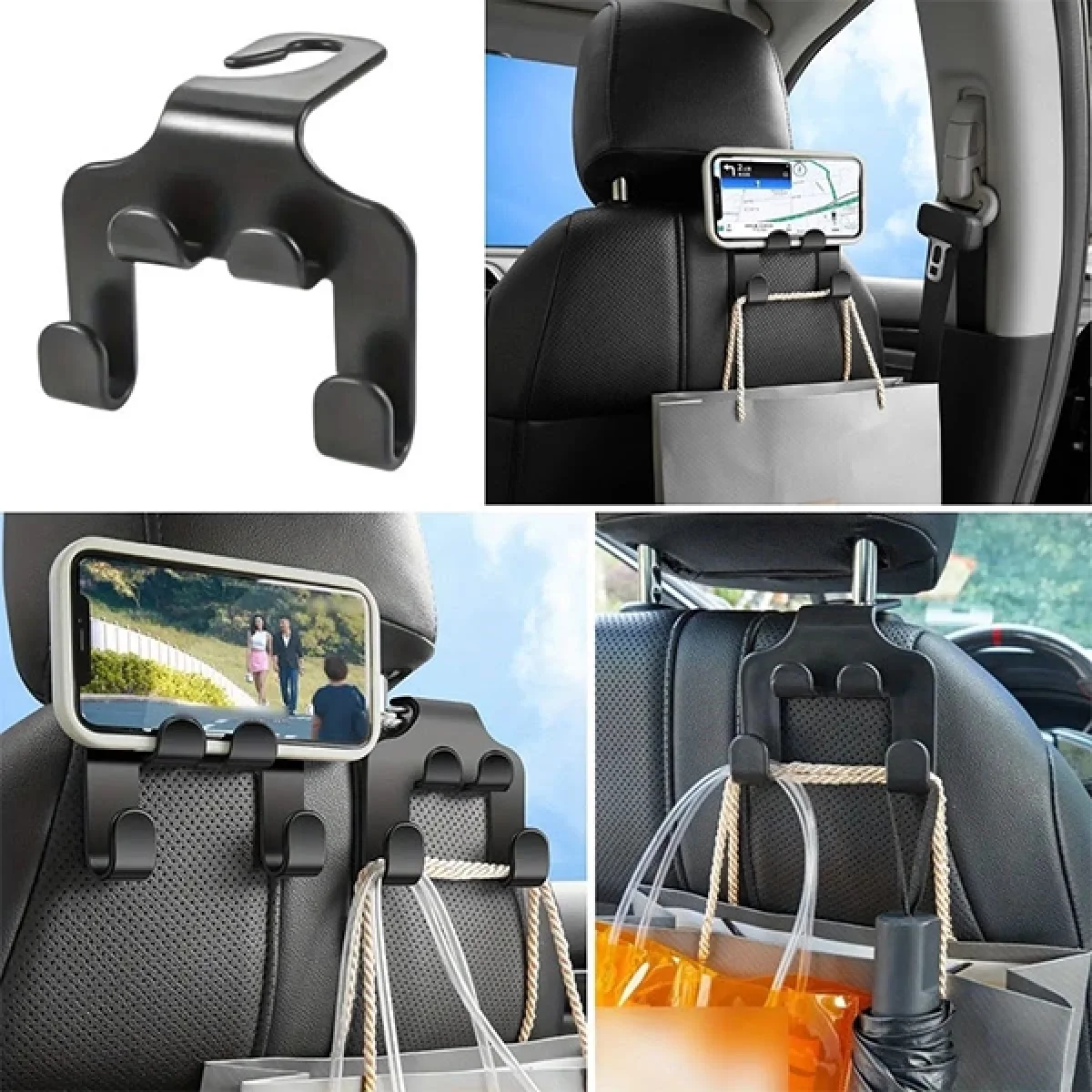 Oto Koltuk Arkası Çanta Poşet Askısı Telefon Tutucu