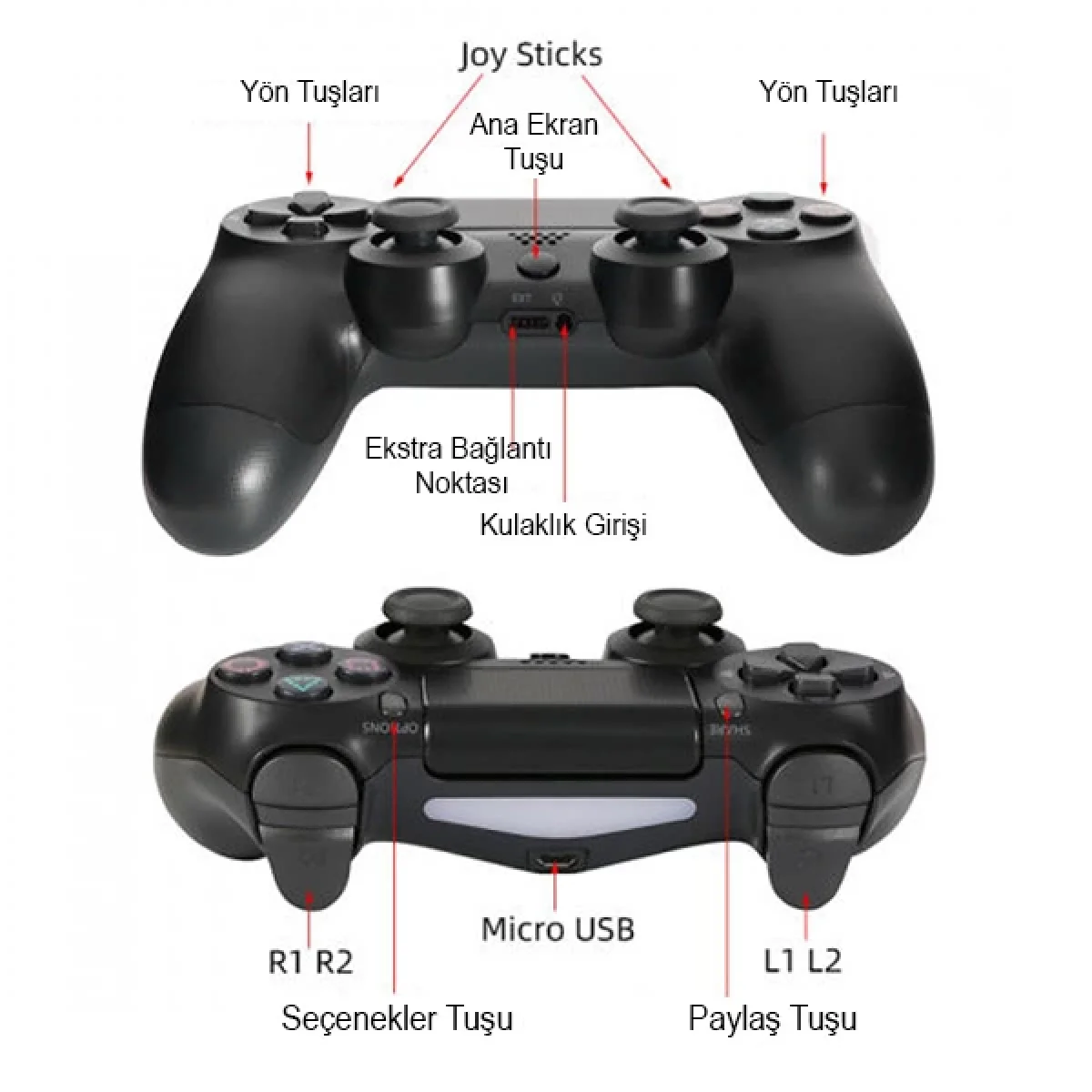 PS4 Oyun Kolu Joystick Kablosuz Wireless