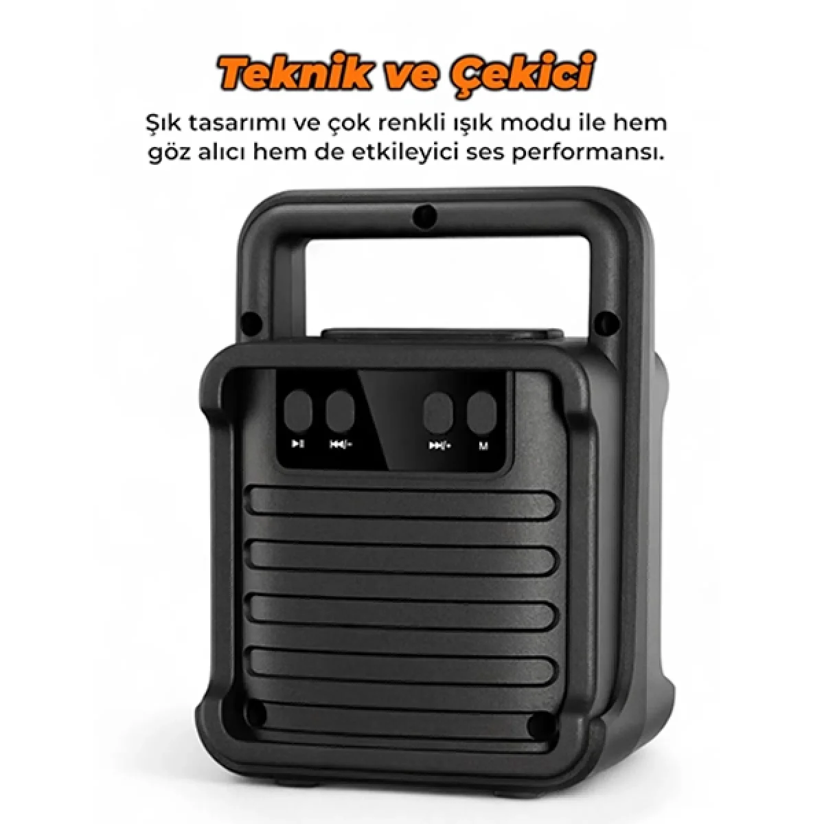 Rgb Led Işıklı Bluetooth Hoparlör Pure Bass Teknolojisi Usb Tf Fm Radyo