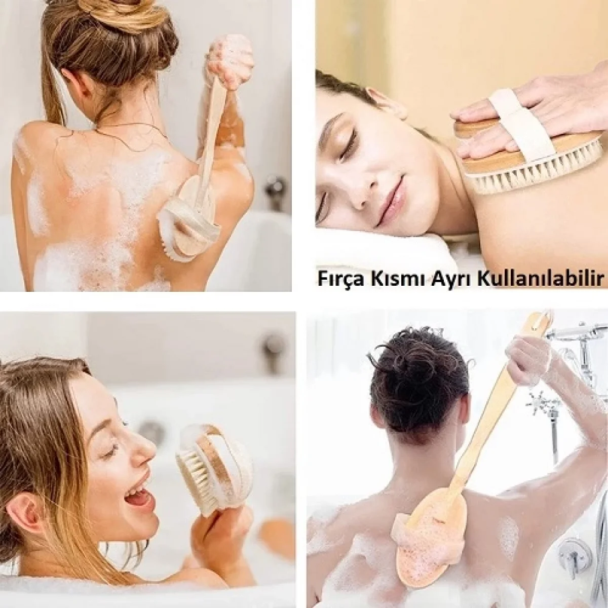 Saplı Doğal At Kılı Banyo Sırt Kesesi