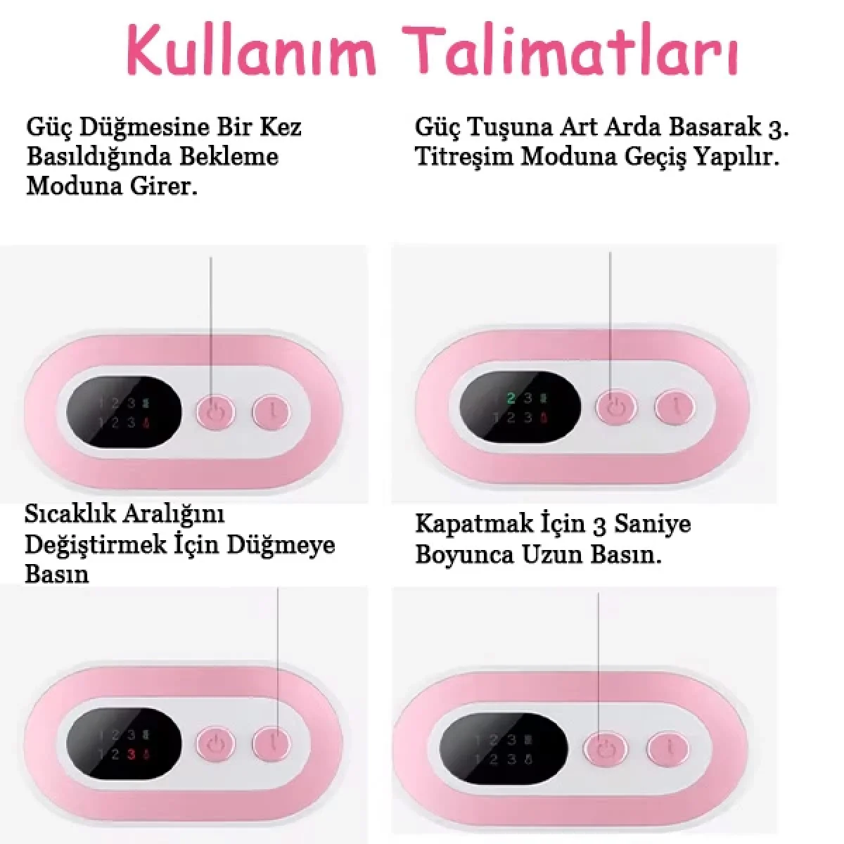 Şarjlı Özel Gün Kemeri Regl Ağrısı İçin Titreşimli Isı Veren Kemer