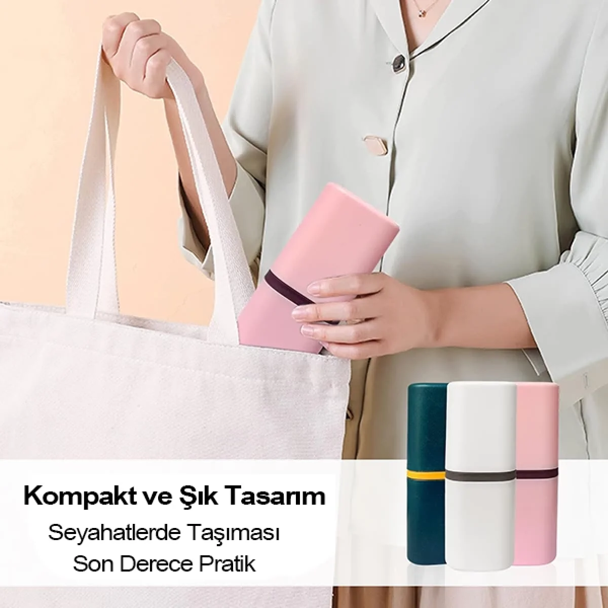 Seyahat Tipi Diş Macunu ve Diş Fırçası Kabı