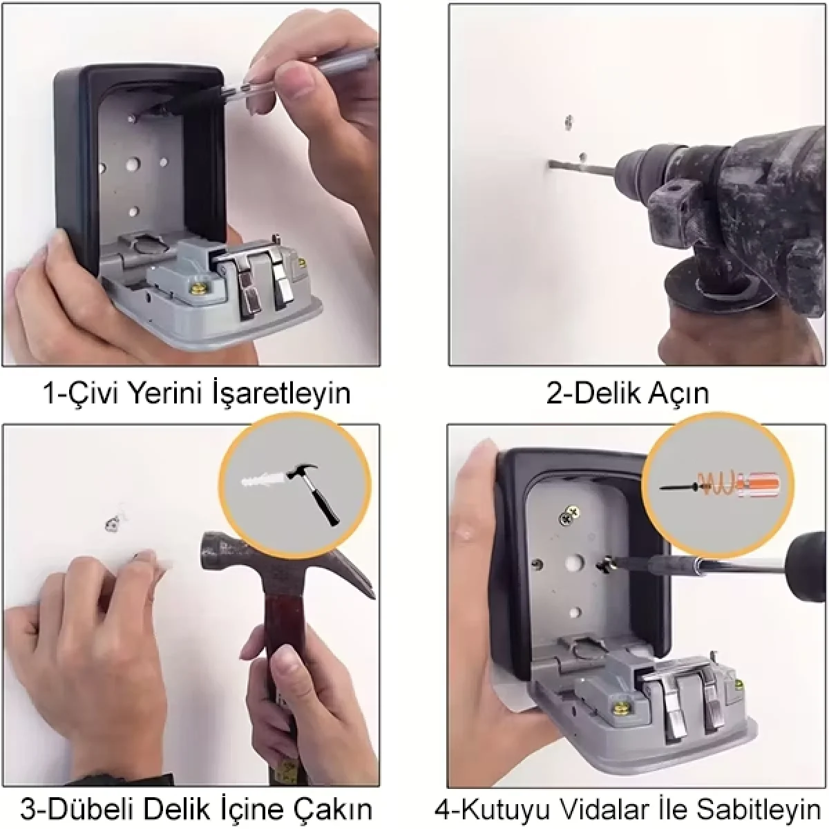 Şifreli Anahtar ve Eşya Saklama Güvenlik Kasası