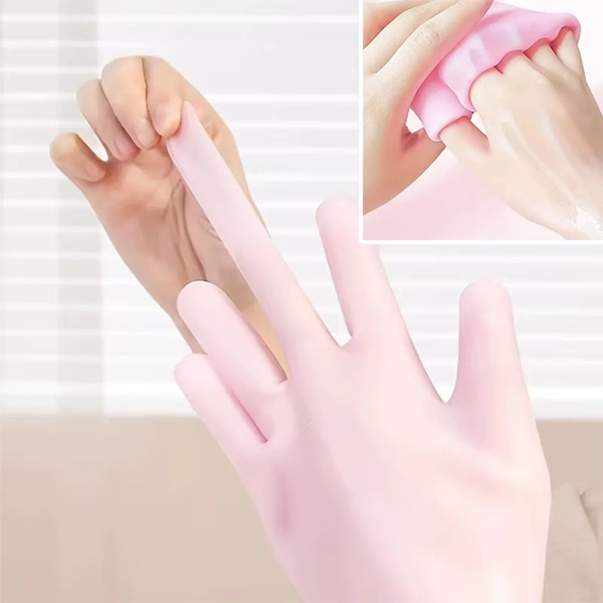 Silikon Bakım Eldiveni Nemlendirici ve Çatlama Önleyici 2 Adet Sağ ve Sol