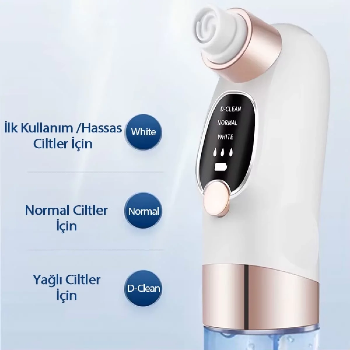 Su Hazneli Vakumlu Siyah Nokta Temizleme Aleti