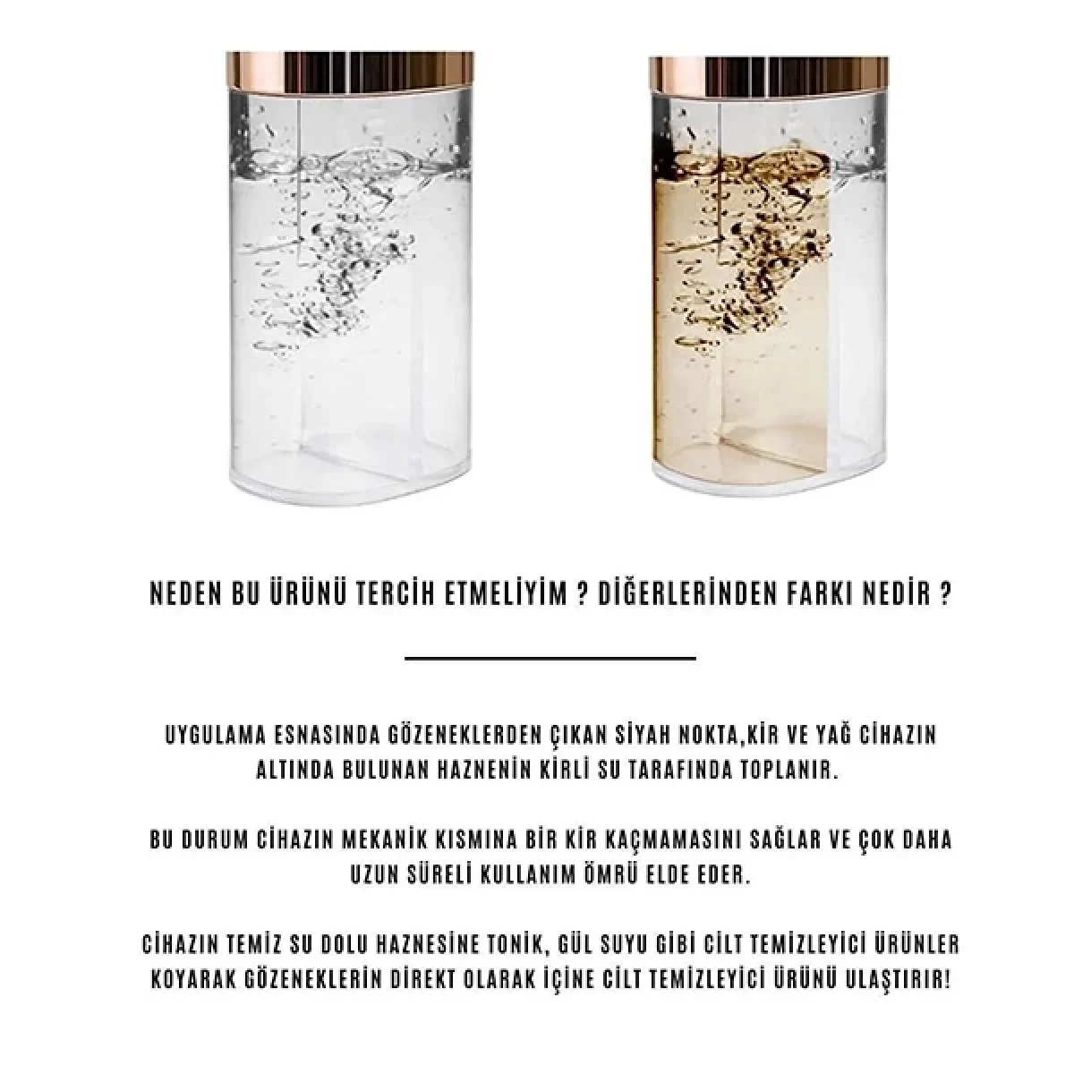 Su Hazneli Vakumlu Siyah Nokta Temizleme Aleti