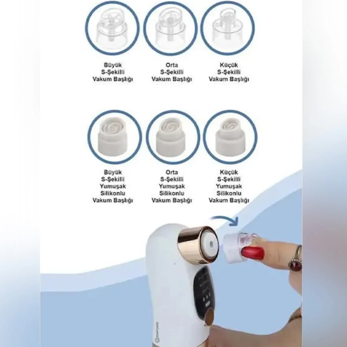 Su Hazneli Vakumlu Siyah Nokta Temizleme Aleti