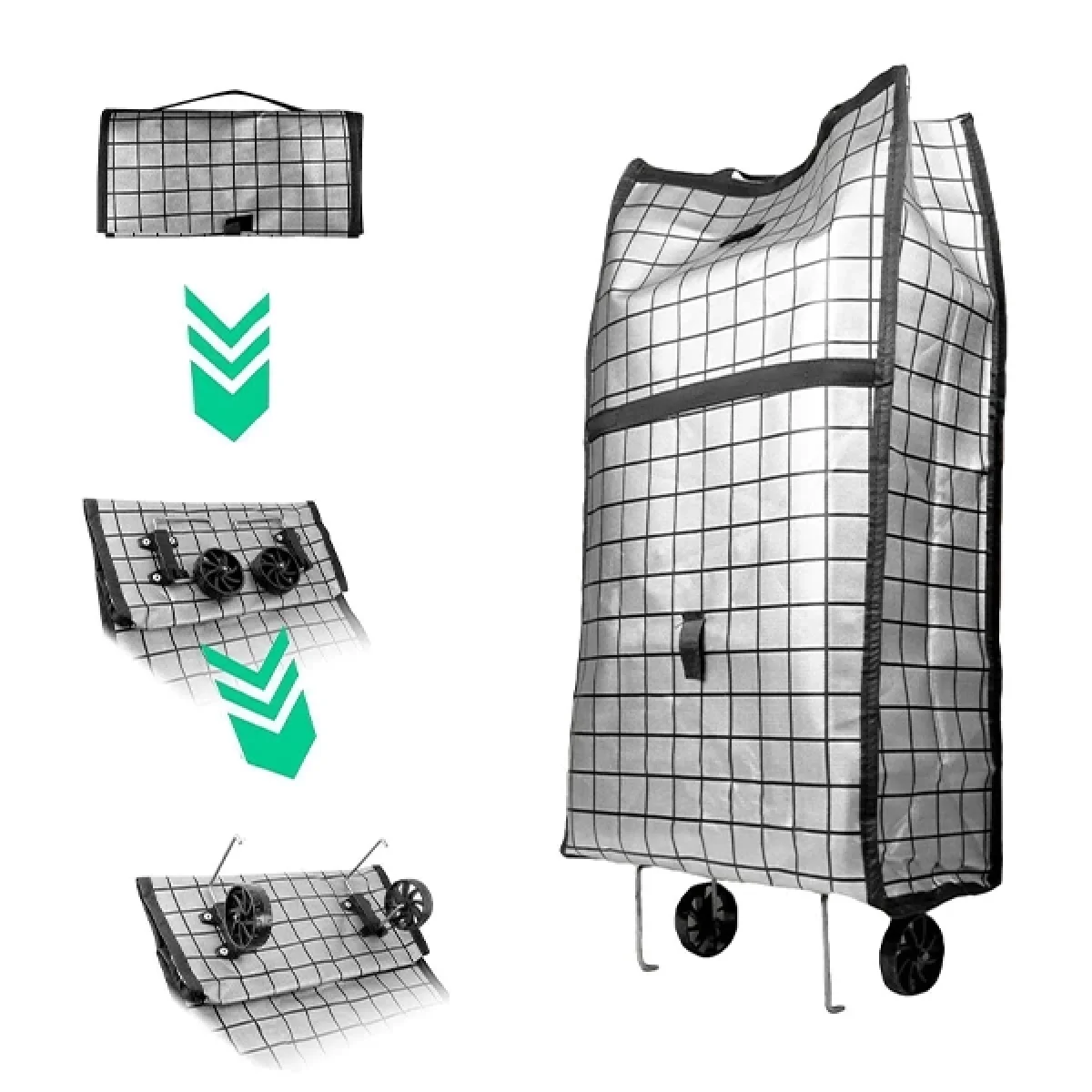 Tekerlekli Portatif Pazar Arabası Pazar Çantası