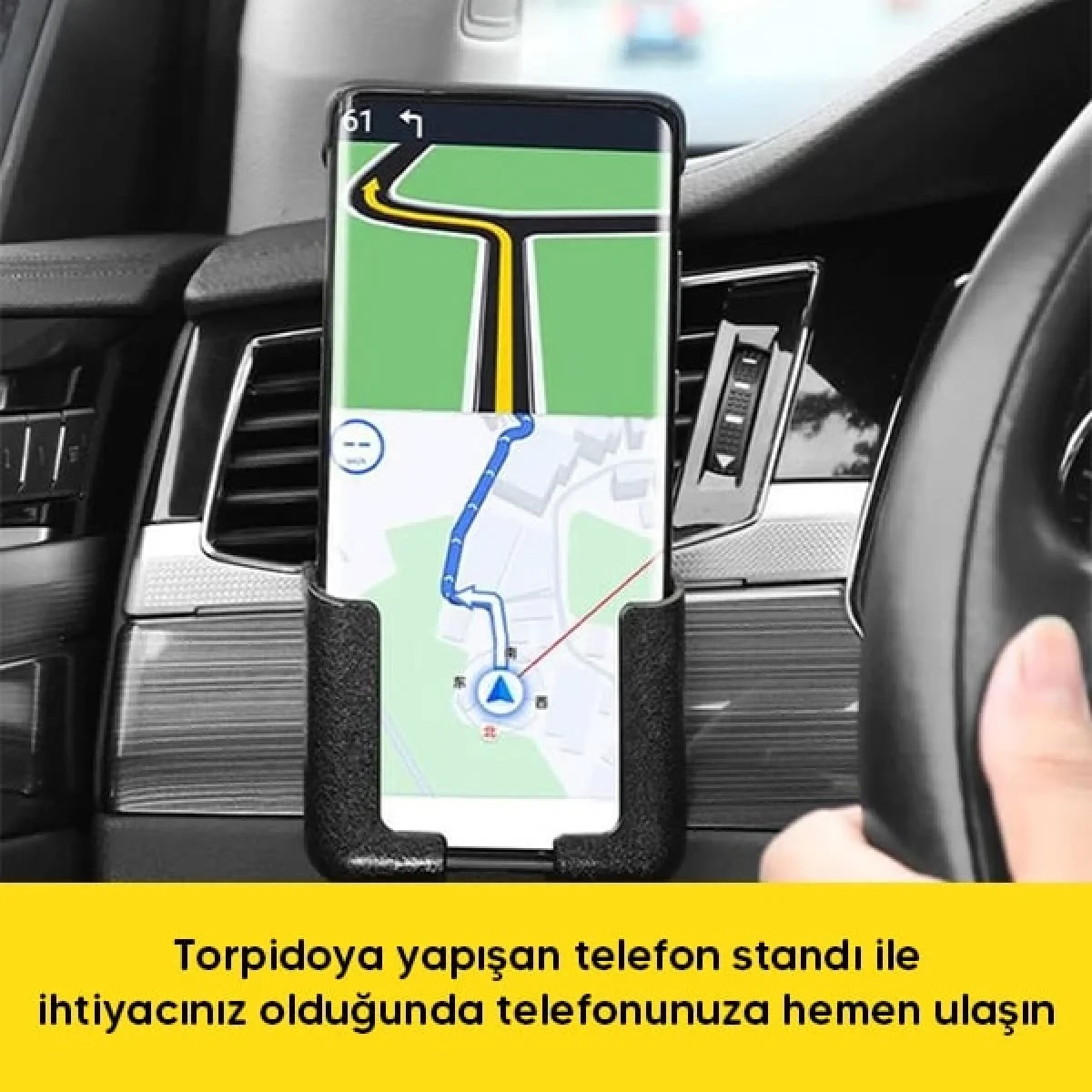 Torpidoya Yapışan Telefon Navigasyon Şarj Standı