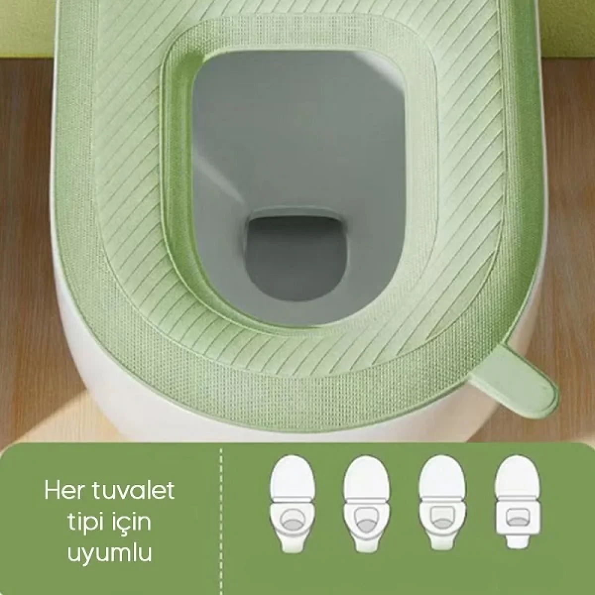 Yıkanabilir Klozet Kapağı Süngeri Su Geçirmez