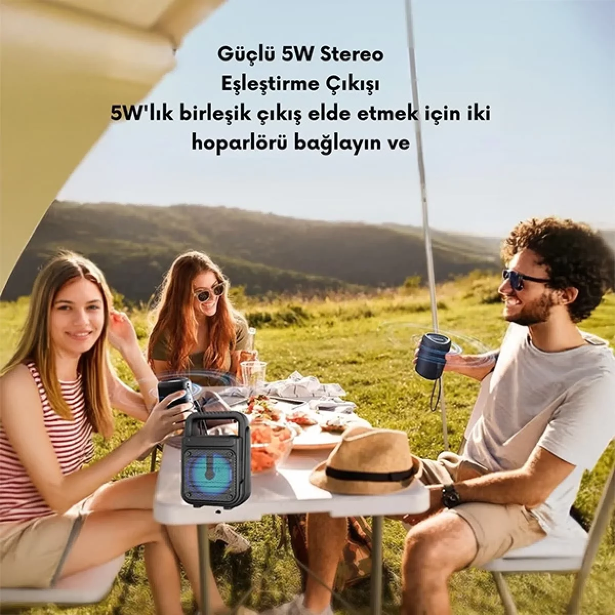 Yüksek Ses Bluetooth Hoparlör Işıklı Ses Bombası