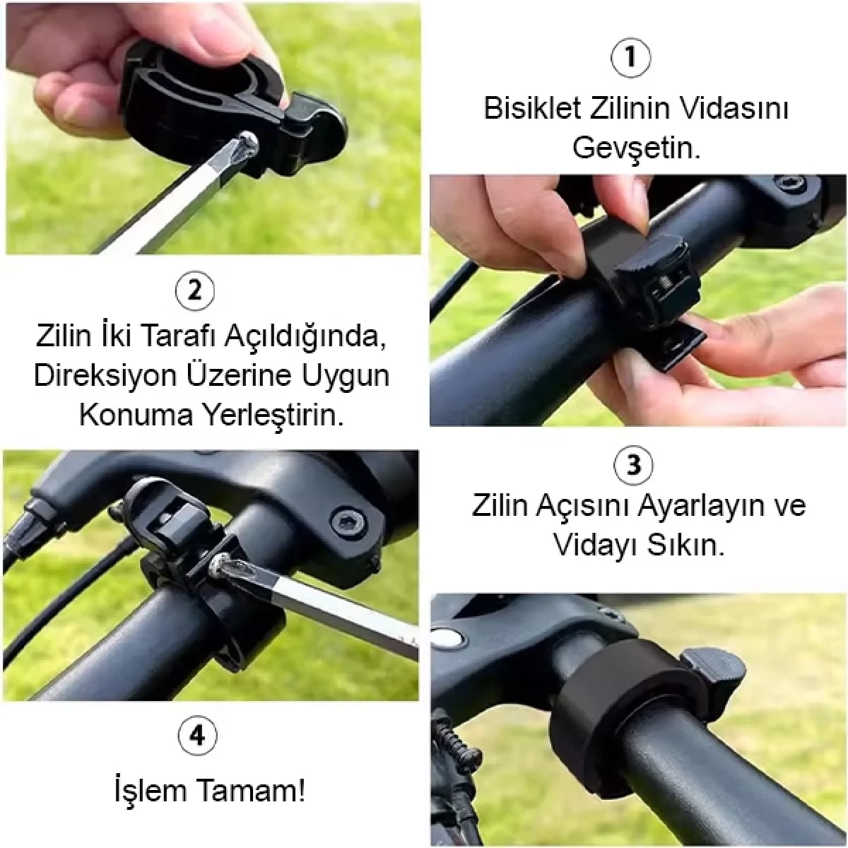 Yüksek Sesli Alüminyum Alaşımlı Halka Bisiklet Zili