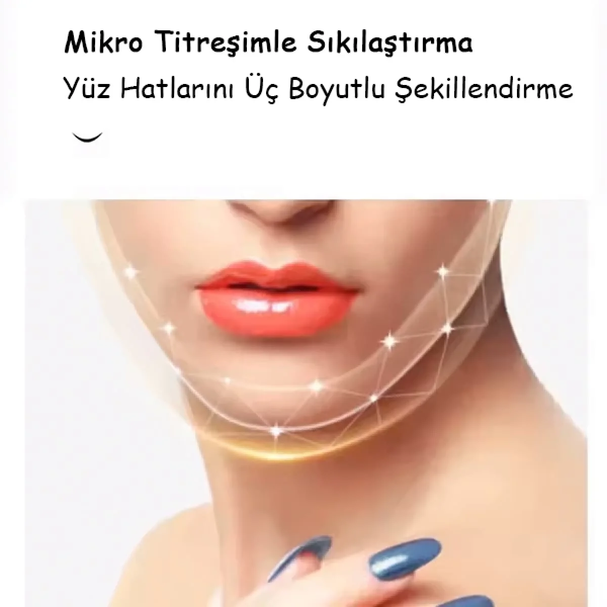 Yüz ve Boyun Kırışıklık Giderici Ems Güzellik Cihazı Gıdık Sarkma Aleti