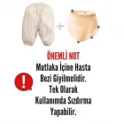 %100 Pamuk Yıkanabilir Paçalı Hasta Külodu Lastikli XL