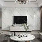 10 Adet Beyaz Mermer Desenli Alüminyum Duvar Köpük Sticker 30 x 30 Cm